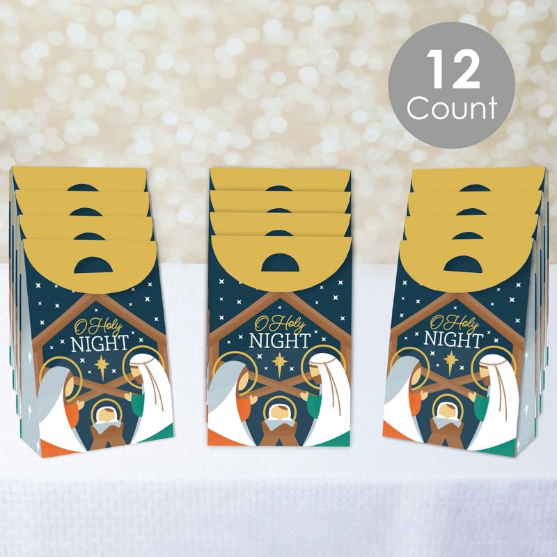 Big Dot of Happiness Holy Nativity - Manger Scene Religious Christmas Gift Favor Bags - Party Goodie Boxes - Set of 12, 2 of 9