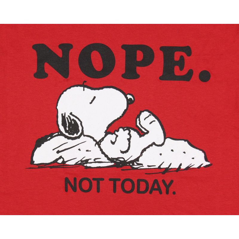 Peanuts Men's Snoopy Nope. Not Today... Sleeping Graphic T-Shirt, 2 of 4