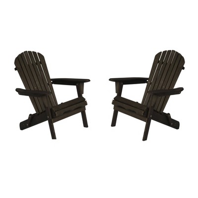 2pc Oceanic Adirondack Chairs - Dark Brown - W Unlimited