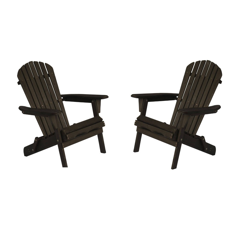 2pc Oceanic Adirondack Chairs – Dark Brown – W Unlimited  – For the Patio​
