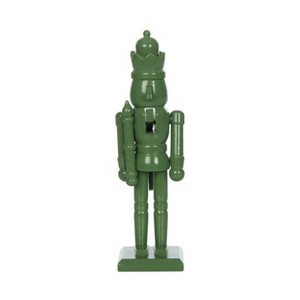 Transpac 7 Inch Wood Green Nutcracker Decorative Object for Christmas Tabletop Decor Unique Holiday Accent Piece - 1 of 1