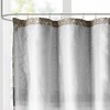 Perry Embroidered Shower Curtain Black - Madison Park: Polyester Jacquard, Machine Washable, Buttonhole Top - 3 of 4
