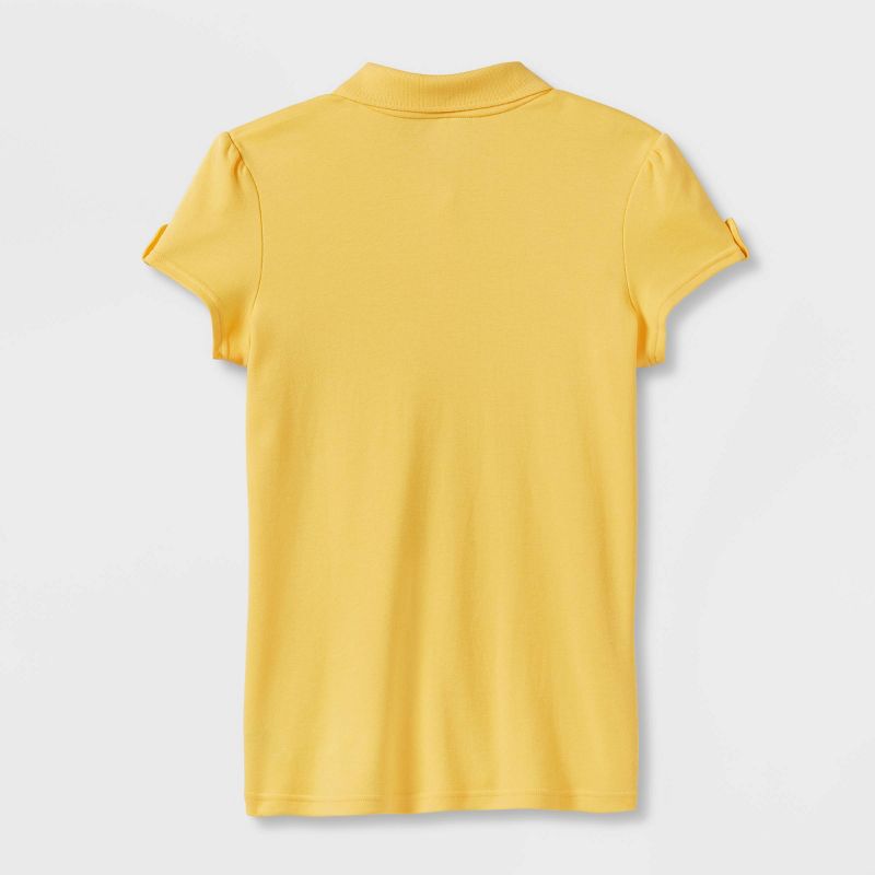 Girls' Short Sleeve Interlock Uniform Polo Shirt - Cat & Jack™, 3 of 7