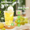 Attop 300 Pack 12 oz Clear Plastic Cups,12 Ounce Disposable Cups, Cold Drinking Cups for Events - 2 of 4