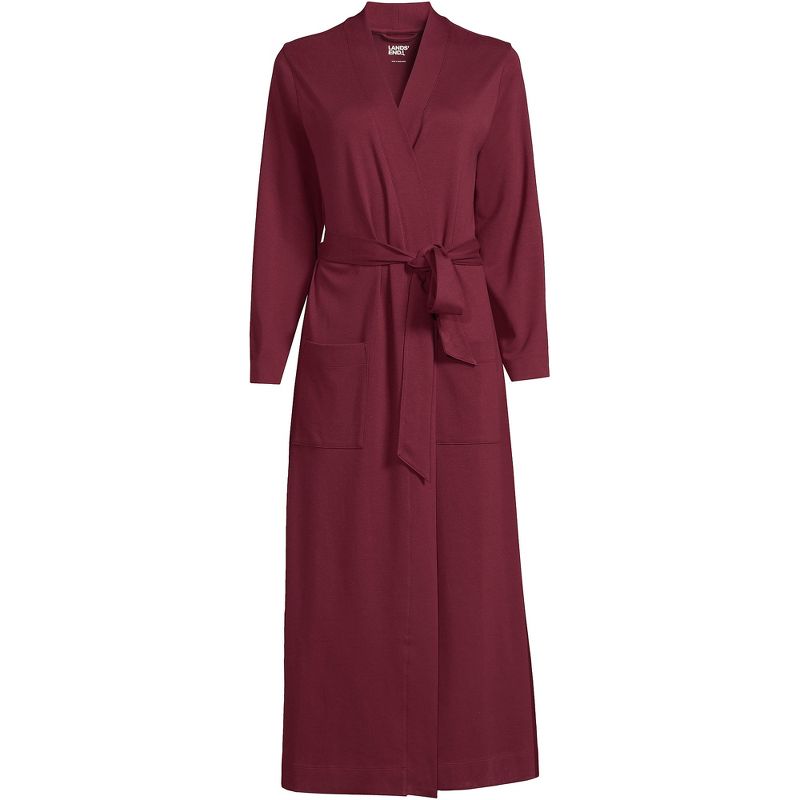 Lands' End Women's Cotton Long Sleeve Midcalf Robe, 3 of 4