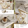 3-Tier Entryway Table, Industrial Console Sofa Table with Storage, Accent Tables with Open Shelves, Diamond-Shaped Metal Frame, Foyer Tables - 3 of 4