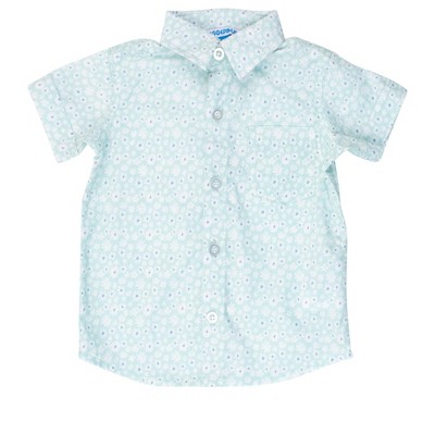 RuffleButts Boys Short Sleeve Button Down Shirt