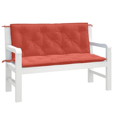 vidaXL Garden Bench Cushions 2 pcs Melange Red 47.2"x19.7"x2.8" Fabric