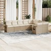 vidaXL Garden Sofa Set Beige, Cream White - 2 of 4