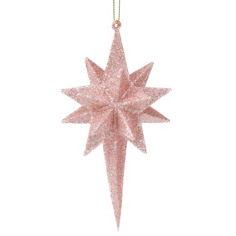 Northlight 6 25 Baby Pink Glittered Geometric Star Christmas