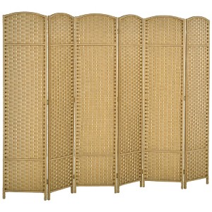 HOMCOM Room Divider, Folding Privacy Screen, 5.6' Tall Freestanding Partition for Home Office, Bedroom - 1 of 4