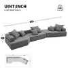 Luxury Oversized Modular Sofa: Boucle Floor Couch Set, Convertible Compressed Design, Spacious Foam-Filled, 3 PC Free Combo for Living Room - 2 of 4