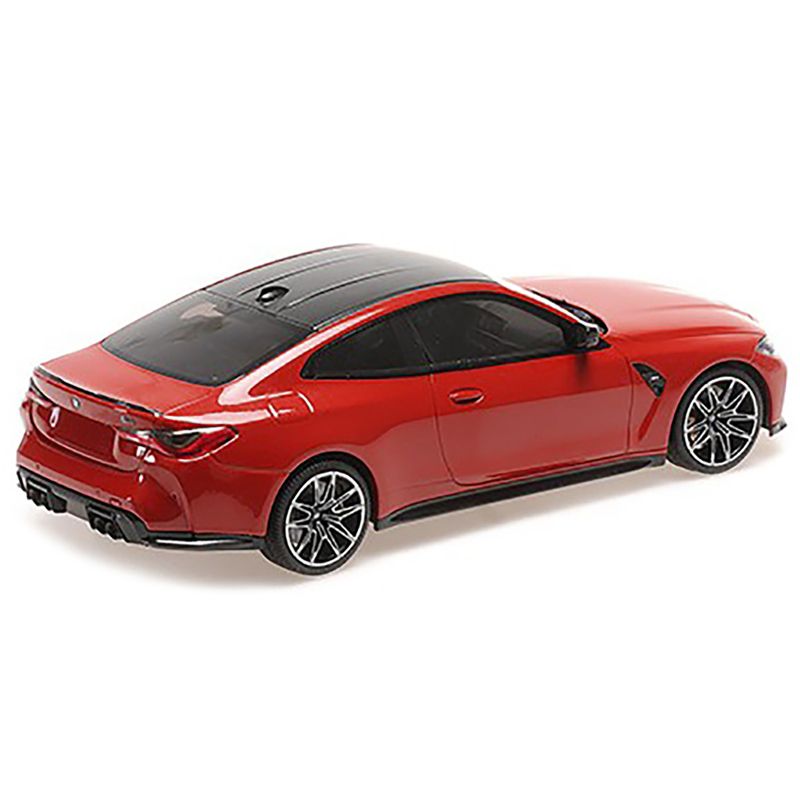 2020 BMW M4 Red Metallic with Carbon Top Limited Edition to 720 pieces Worldwide 1/18 Diecast Model Car by Minichamps, 3 of 4