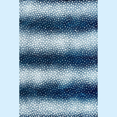 Navy and Cream Abstract Washable 8' x 10' Area Rug