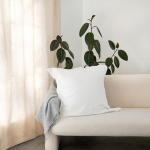 26" x 26" French Linen Euro Pillow with Flange | BOKSER HOME - 1 of 4