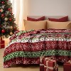 Lomsoe Christmas Throw Blanket, Soft Cozy Red Xmas Prints Theme Home Decor Flannel Blanket for Bed, Sofa, Couch and Gift. - 4 of 4