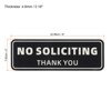 Unique Bargains Acrylic Smooth Self-Adhesive Decor Home Business No Soliciting Sign - 2 of 4