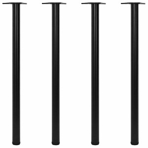 vidaXL 4 x Black Table Replacement Legs Adjustable Height 1100mm - 1 of 4