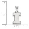 Black Bow Jewelry 14k White Gold Illinois Fighting Illini NCAA Small Pendant - 2 of 3