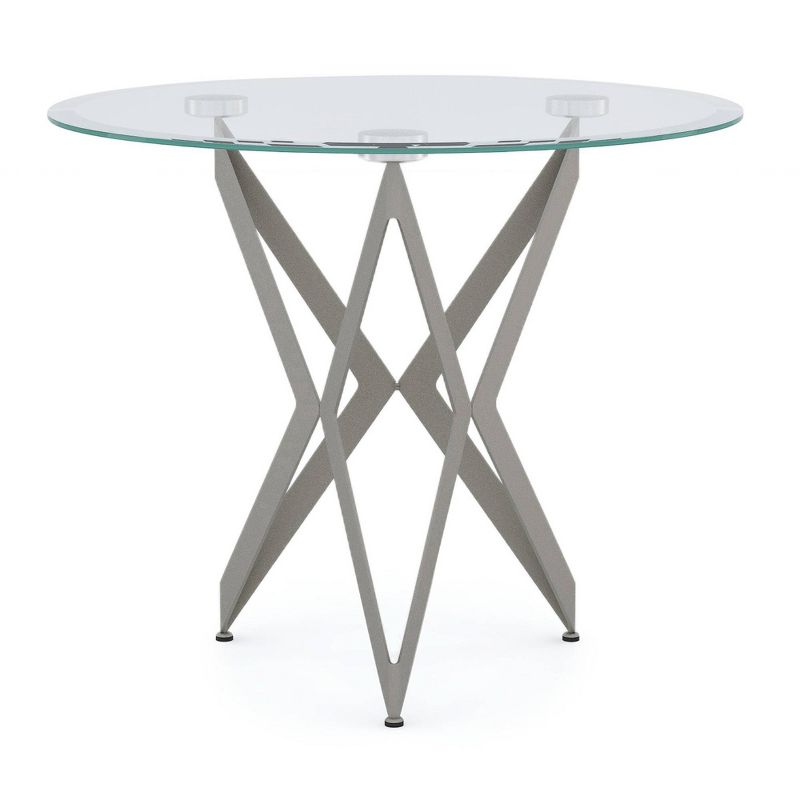 Braylyn Round Glass Top Contemporary End Table Champagne - miBasics, 5 of 7