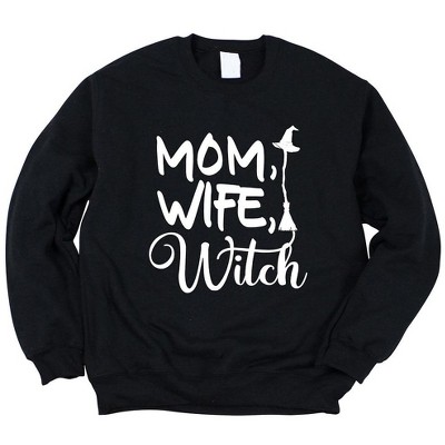 Simply Sage Market Women's Graphic Sweatshirt Mom Wife Witch Cursive