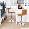 Elama 2 Piece Vintage Faux Leather Adjustable Bar Stool in Camel - 3 of 4