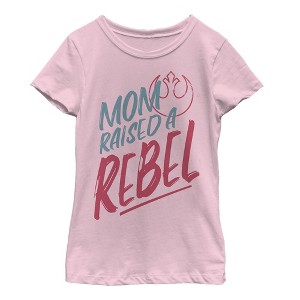 Girl's Star Wars Mother's Day Mom Raised a Rebel T-Shirt - 1 of 3