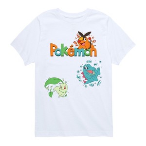 Boys' - Pokémon - Chikorita, Tepig, Totodile- Youth Short Sleeve Graphic T-Shirt Short Sleeve Graphic T-Shirt - 1 of 4