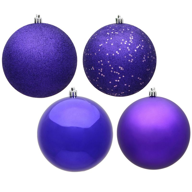 Vickerman Purple Ball Ornament, 1 of 4