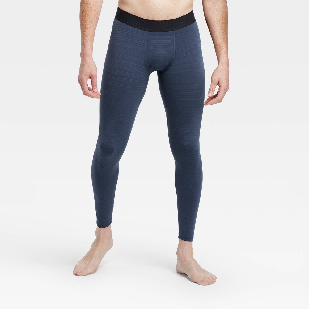 Men's Striped Cold Weather Tights - All in Motion Navy Stripe XXL, Men's, Blue Stripe was $24.0 now $12.0 (50.0% off)