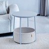 Small Side Table with Storage Round End Tables Living Room Side Tables for Small Spaces Bedroom - 3 of 4