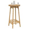 vidaXL Outdoor Bar Table Bamboo Tall Footrest Round - 4 of 4