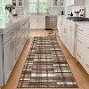 Striped Geometric Washable Runner Rug - Stain Resistant, Non-Slip Backing, Low Pile - For Hallway, Laundry, Bedroom - 4 of 4
