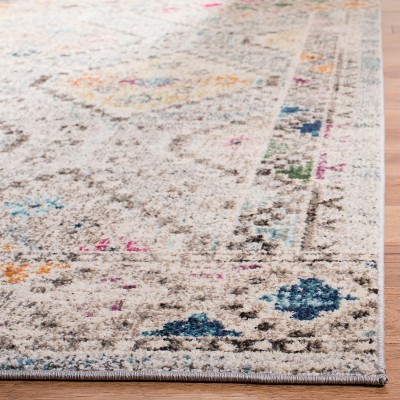 Elegant Grey and Yellow Hand-Knotted Runner Rug, 2'2" x 6'