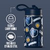 NBA Memphis Grizzlies 14oz Kids Stainless Steel Water Bottle With Straw Lid and Flexible Handle - 3 of 4