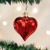 Old World Christmas 3.0 Inch Large Shiny Heart Ornament Valentines Love Tree Ornaments - 2 of 3