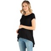 Maternity Scoop Neck High Low Top - 24seven Comfort Apparel™ - 2 of 4