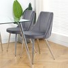 NicBex Set of 4 Dining Chair Upholstered Velvet Dining Room Furniture Side Chair with Metal Legs - 4 of 4