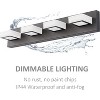 Runesay Vanity Light Dimmable 4 Lights LED Bathroom Vanity Lighting Fixtures Stainless Steel Acrylic Rotable 360° Vanity Wall Light Over Mirror - 4 of 4