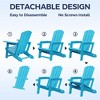 Maggift Patio Accent Chairs, Plastic Adirondack Chairs with Cup Holders, Lawn Chairs for Patio, Garden, Poolside, Blue, 31.4"*29.6"*36.4" - 4 of 4