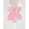 Allegra K Women's Pre-tied Pin Brooch Ribbon Beads Party Bowknot Bow Tie - 2 of 4