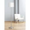 360 Lighting Abba Modern Floor Lamp Standing 66" Tall Brushed Nickel Silver Metal White Hardback Drum Shade for Living Room Bedroom Office House Home - image 2 of 3