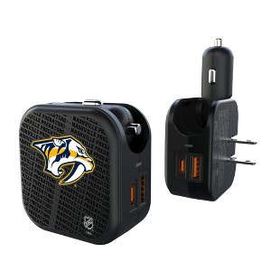 NHL Western Conference Teams Text Backdrop 18-Watt 2 in 1 USB A/C Charger - 1 of 3
