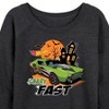 Women's - Hot Wheels - Halloween Lightweight French Terry Wide Neck Long Sleeve Shirt - 2 of 4