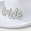 Bride Pearl and Rhinestone Cowboy Hat - White - 4 of 4