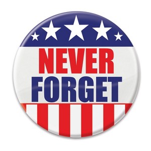Beistle Never Forget Button, 2", (6/Pkg) Multicolored - 1 of 2