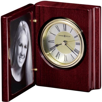 Howard Miller Portrait Book Tabletop Clock 645497 Rosewood