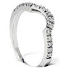 Pompeii3 .25CT Curved Diamond Notched Wedding Ring Enhancer 10K White Gold - 2 of 4