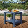 GustoWave Outdoor Side Table 18 x 15 inch,  2-Tier Patio Side Tables for Outside, All-Weather End Table for Patio Pool Deck - 4 of 4