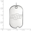 Black Bow Jewelry 14k White Gold Oklahoma State Cowboys NCAA Large Pendant - 2 of 3